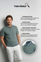 Men's Polo Collar Pocket Buttoned Short Sleeve Cotton Claret Red T-Shirt Classic Fit - 5307 - 7