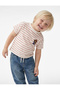 Short Sleeve Crew Neck Cotton Striped T-Shirt - 3