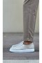 BA0339 Laceless Linen Cream White Sole Casual Men's Shoes - 2