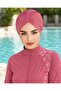 ملابس السباحة العلوية المتوافقة مع Hijab Back Tie Bone Lilac - 2