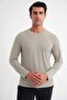 Slim Fit Cotton Fabric Long Sleeve Beige T-Shirt Ts 917