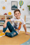Boy's Seasonal Short Sleeve Thsort Cardigan Tracksuit Top and Bottom Set Be Bigger Than Your Situation - 2