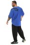 Blue Eagle Pattern Oversize Training T-Shirt Big Sam 3240 - 6