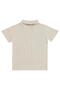 Boy's Palm Tree Embroidered Polo Collar T-Shirt for Ages 2-5 - Beige