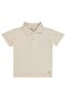 Boy's Palm Tree Embroidered Polo Collar T-Shirt for Ages 2-5 - Beige - 2