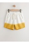 Baby Boy/Child Combed Cotton Shorts with Tie-Dye Pattern Beige-Mustard