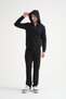 Black Premium Stand Collar Comfortable Fit Classic Leg Men's Tracksuit Set - 3