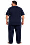 Men's High Quality Short-Sleeved Plus Size Pajama Set 19497 - 6