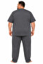 Men's High Quality Short-Sleeved Plus Size Pajama Set 19497 - 4