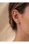 Letter m Steel Minimal Earrings (1 cm)