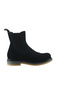 Black Suede Women's Flat Boots 01Wt3101