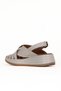Gray Leather Women's Wedge Heeled Sandals 01We3201 - 4