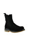 Black Suede Women's Flat Boots 01Wt3101 - 2