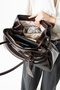Jn-51 Women's Shoulder Bag Women's Clutch Bag Women's Sleeve Bag Si Black - 4