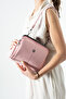 Tn-206 Burslu Women's Shoulder Bag Clip-On Handbag Crossbody Bag Pink - 2