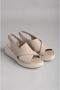 Seç Km11 Genuine Leather Anatomical Women Sandals Stone - 5