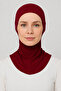 Women's Hijab Practical Neck Collar Ninja Bonnet Burgundy Sports Bonnet - 2