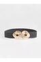 Black Buckle Detailed Elastic Belt