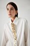 Embroidered Detail Cotton Straight-Cut Ecru Shirt - 2