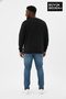 Men's Large Size Ny New York Printed Crew Neck Slim Sweatshirt Spr26Bsw956-15 - 2