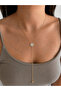 Special Series Stone Detailed Dangling Clover Necklace