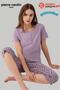 Paris Premium Women's Modal Cotton Comfortable Fit Short Sleeve Capri Pajama Set - 2