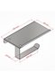 Rack Toilet Paper Holder with Phone Stand Bathroom Toilet Paper Holder Metal - 2