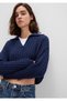 Navy Blue Knitwear Polo 1710717-70497 - 4