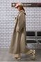 Funnel Neck Long Trench Coat Light Mink - 3