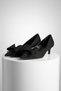 Pointed Toe Bow Heeled Shoes - 3