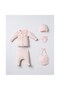 Baby Girl 100% Cotton Flower Embroidered 5-Piece Newborn Hospital Release Zibin Set Boxed - 2