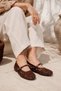 Lace Women's Mesh Detailed Beaded Embroidered Strappy Casual Stylish Ballerina Shoes - 3