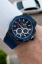 Black Case Navy Blue Color Strap Same as Picture 44 mm Functional Men's Wristwatch - 2