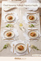 6 Linen Placemat Set with Daisy Embroidery, SPECIAL STAIN RESISTANT FABRIC - 3