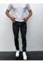 Men's Black Slim Fit Distressed and Paint Detailed Denim Trousers – Street Style, Comfortable Fit