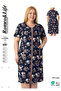 Women's Plus Size 100% Cotton Combed Cotton Fabric Zippered Summer Dress / Black-Brown 4099