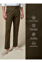 The Chestnut Craft Brown Stretch Dobby Chinos Slim Fit - 3