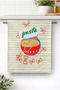 PASTA-03 منشفة مطبخ عصرية مزخرفة بنمط مخطط/قطعة قماش للتجفيف 35x55