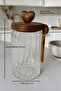 Acacia Lid Glass Jar |   Spice Tea Coffee Sugar Storage Container 760 ml - 3