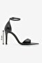 Women's Pointed Toe Strappy Ankle Strap Classic Heeled Sandals Vilena Black - 3