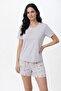 Kadi 01473 Short Sleeve Milan Pajama Set with Shorts
