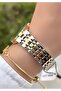 Original Women's Wristwatch Waterproof Green Dial - Gold Silver Color Bracelet with Gift - 4