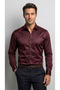 Men's Slim Fit Classic Satin Shirt Long Sleeve Modern Cut - 5
