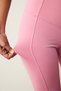 Pink High Waist Stitch Waist Stitching Detail Ankle Length Leggings - 3