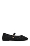 Women's Black Buckle Braided Ballerinas 26Pfe450729