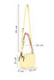 Women's Yellow Double Strap Printed Crossbody Bag 26Sbd250518 - 2