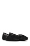 Women's Black Buckle Stoned Fabric Ballerinas 26Pfe45176F - 3