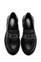 Women's Black Buckle Thick Sole Genuine Leather Masculine Loafer, Winter Shoes 25Afd183918 - 6