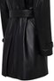 Valeria Women's Black Collar Fur Belt Detailed Leather Coat 25Wge56181M - 4