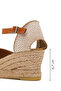 Women's Orange Ankle Strap Wedge Heeled Suede Leather Espadrille Sandals 26Sfd205810 - 4
